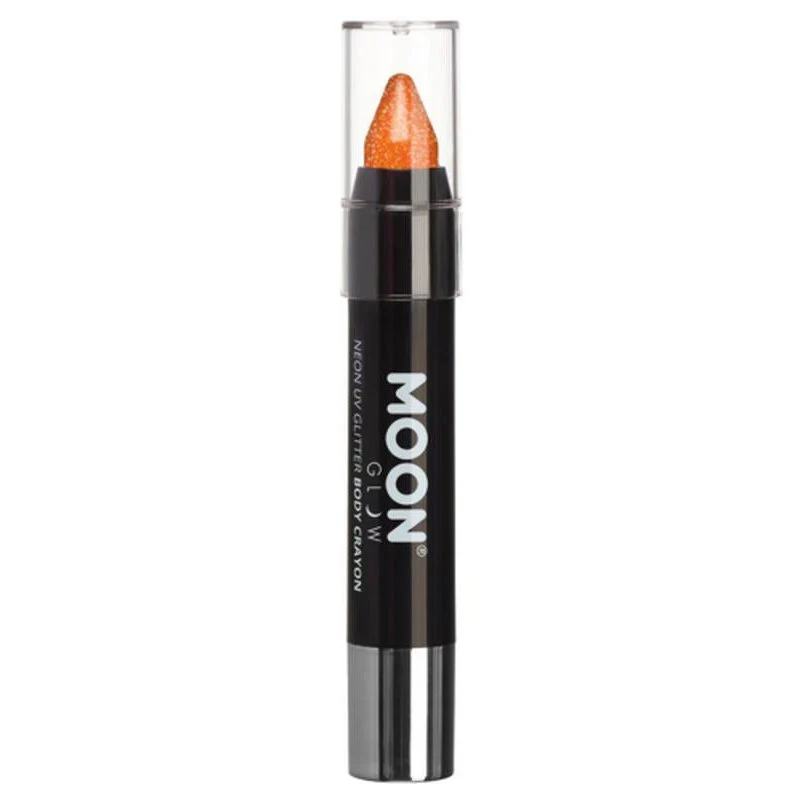 Moon Glow Neon Uv Glitter Body Crayons, Orange