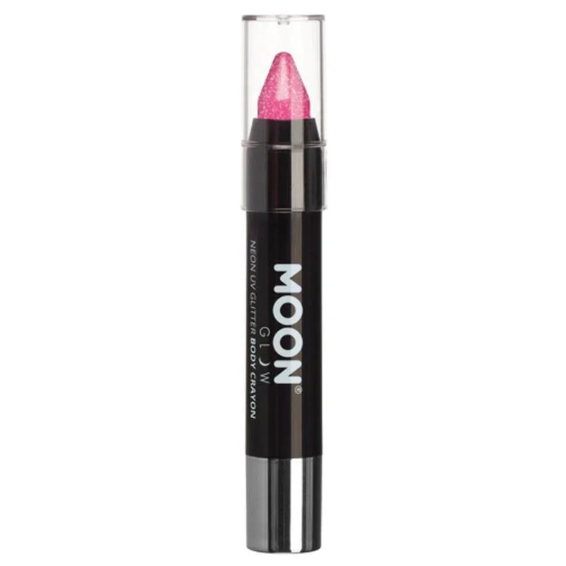 Moon Glow Neon Uv Glitter Body Crayons, Pink - Image 2