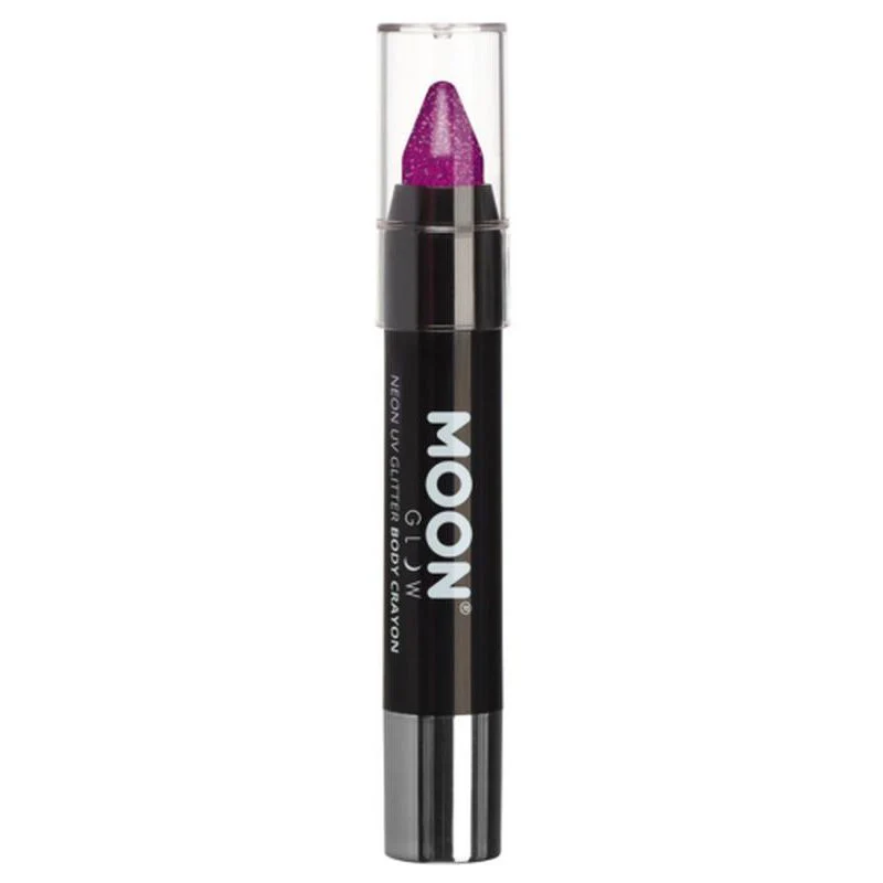 Moon Glow Neon Uv Glitter Body Crayons, Purple