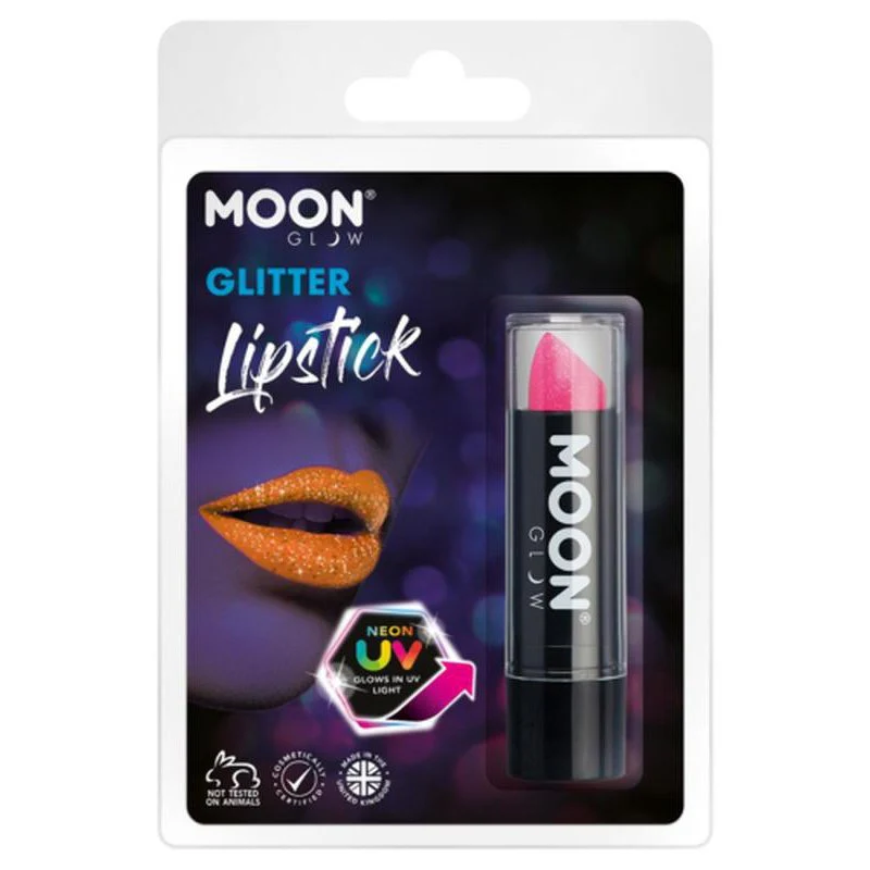 Moon Glow Neon Uv Glitter Lipstick, Magenta - Image 2