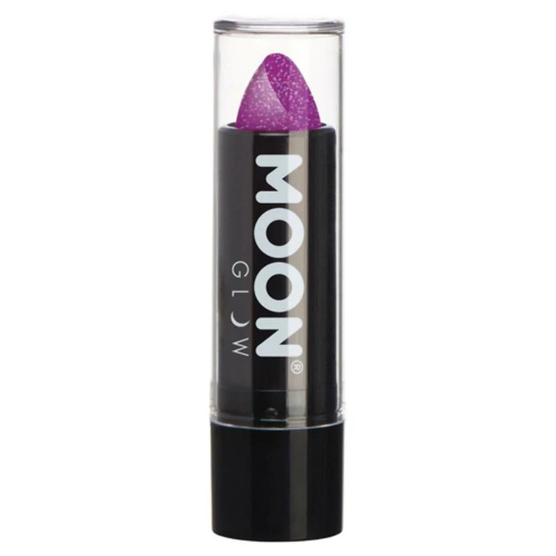 Moon Glow Neon Uv Glitter Lipstick, Purple - Image 3