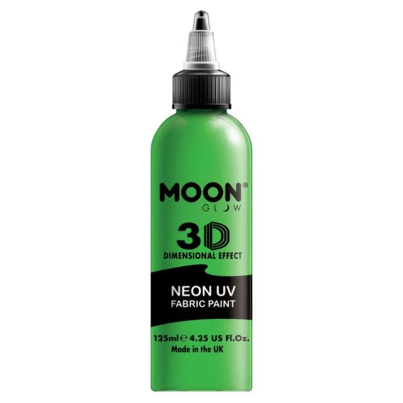 Moon Glow Neon Uv Intense Fabric Paint, Green, 125ml - Image 2