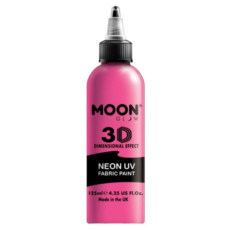 Moon Glow Neon Uv Intense Fabric Paint, Pink, 125ml