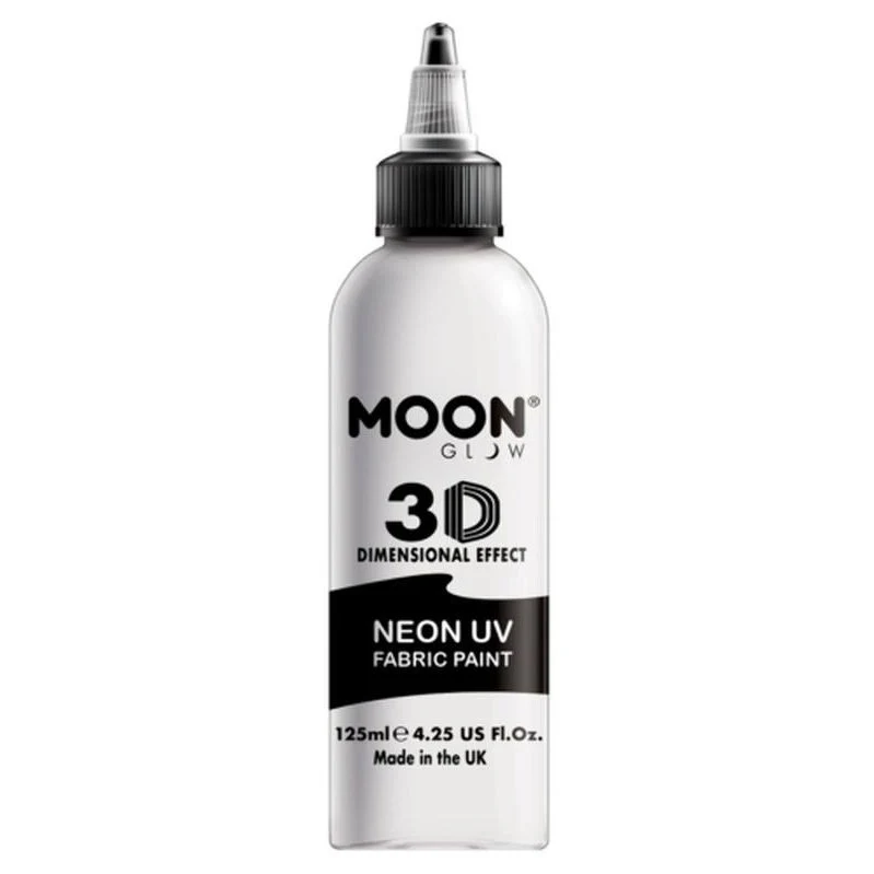 Moon Glow Neon Uv Intense Fabric Paint, White, 125ml - Image 2