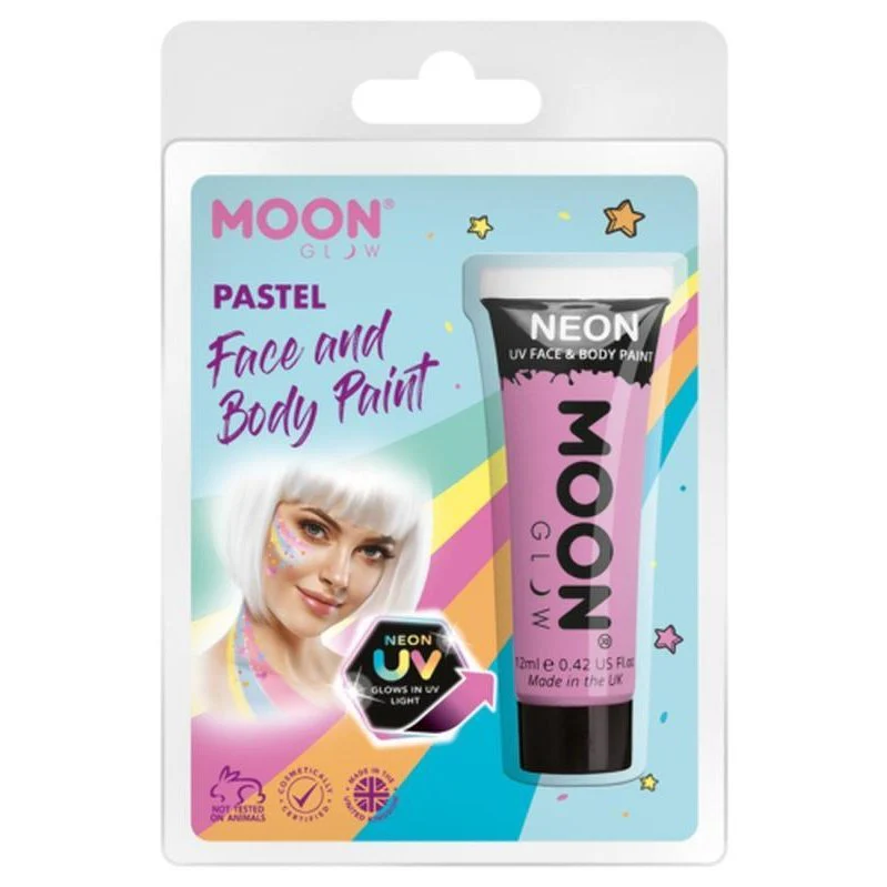 Moon Glow Pastel Neon Uv Face Paint, Lilac - Image 2