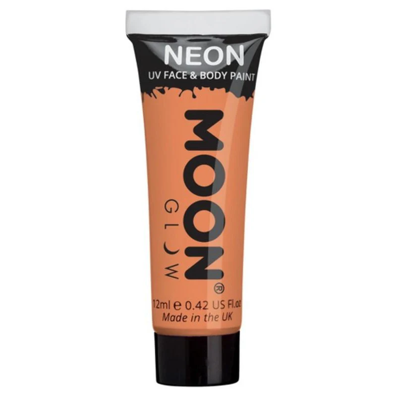 Moon Glow Pastel Neon Uv Face Paint, Orange - Image 3