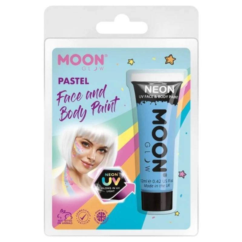 Moon Glow Pastel Neon Uv Face Paint, Pastel Blue
