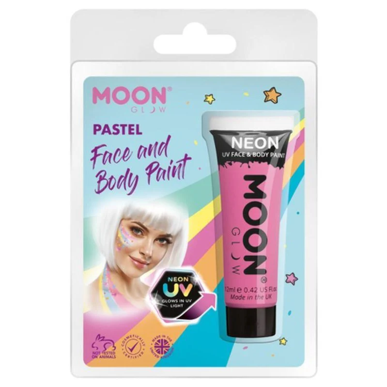 Moon Glow Pastel Neon Uv Face Paint, Pastel Pink - Image 2