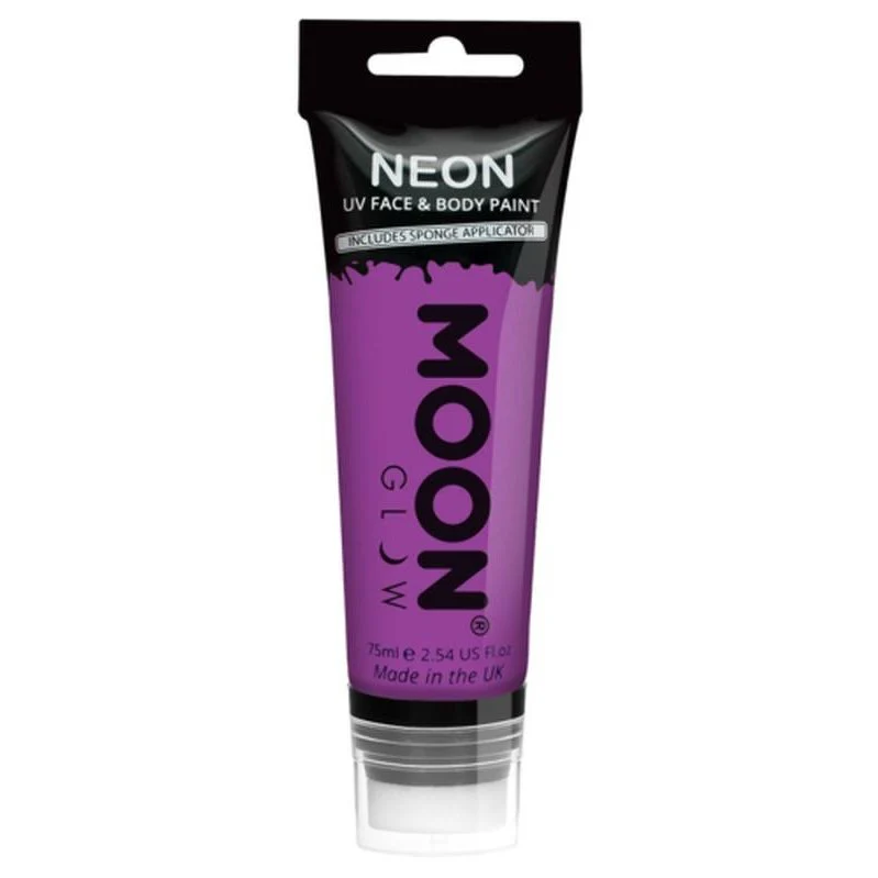 Moon Glow Supersize Intense Neon Uv Face Paint, Purple - Image 2