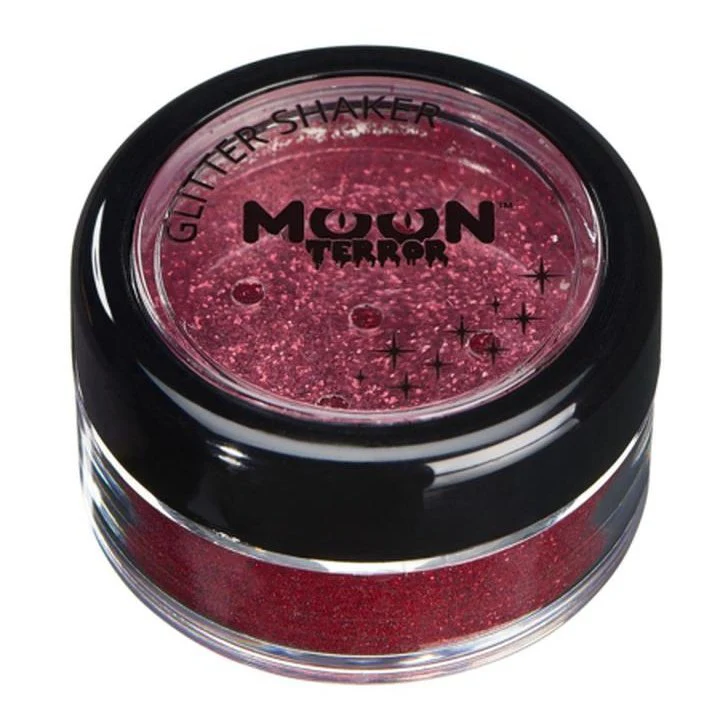 Moon Terror Halloween Glitter Shakers, Red - Image 2