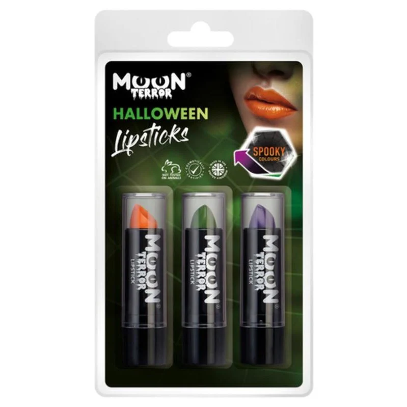 Moon Terror Halloween Lipstick, Orange, Green, Purple