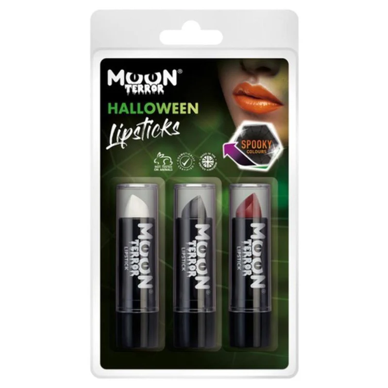 Moon Terror Halloween Nail Polish, White, Black, Red