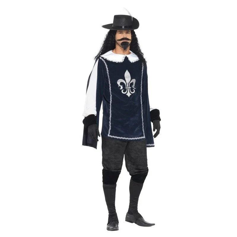 Musketeer Male Costume, With Top, Hat - Image 4