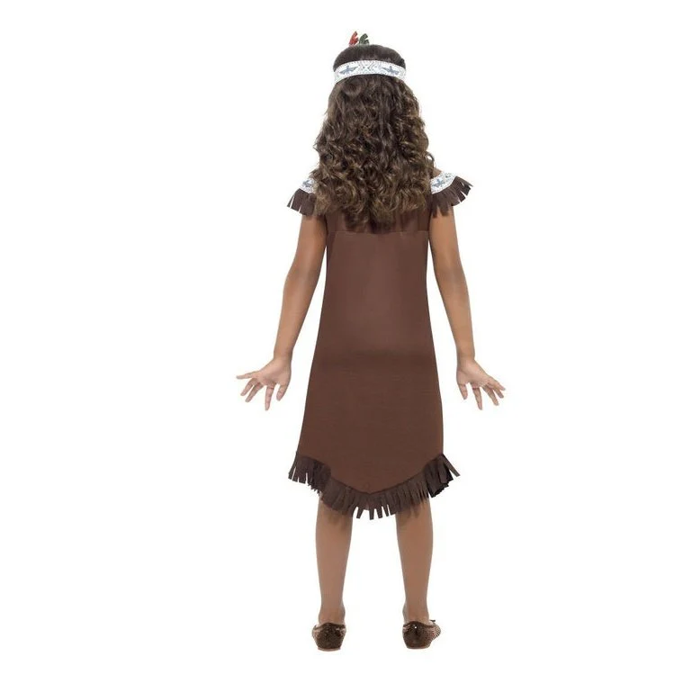 Native American Inspired Girl Costume Fringed Dress - Image 3