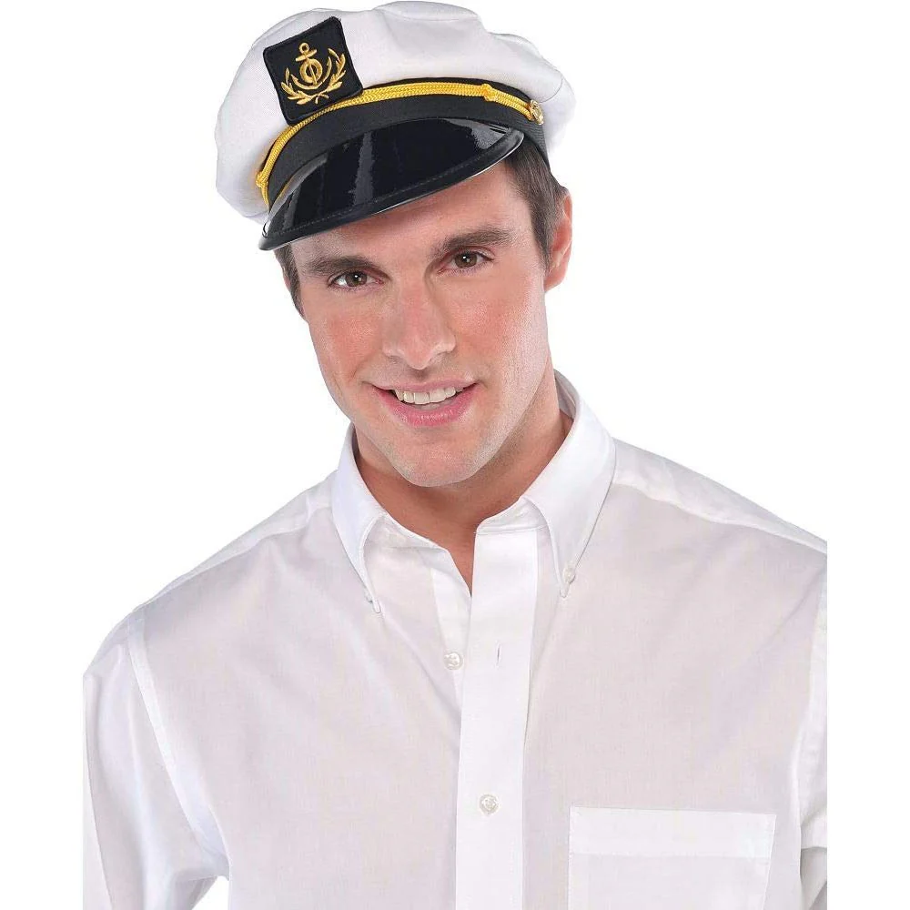 Nautical Sailor Skipper Hat Adult Size - Image 2