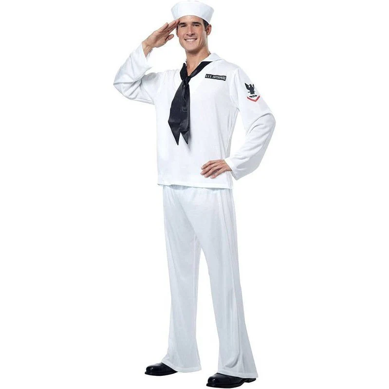 Navy Sailor Men's White Marine Uniform Costume