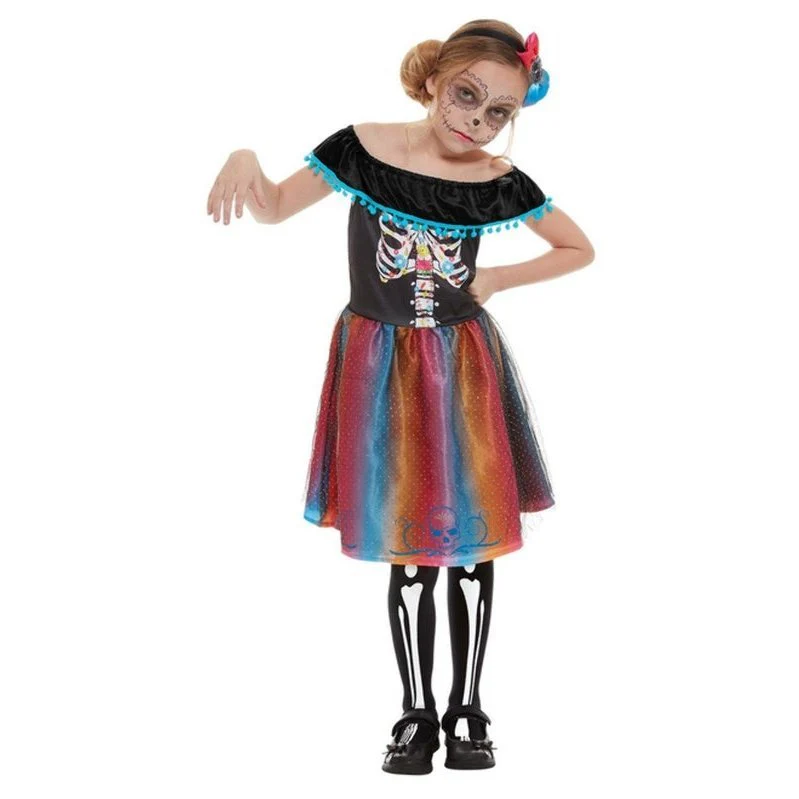Neon Day Of The Dead Girl Costume - Image 2