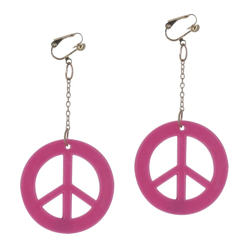 Neon Pink CND Earrings - Image 2