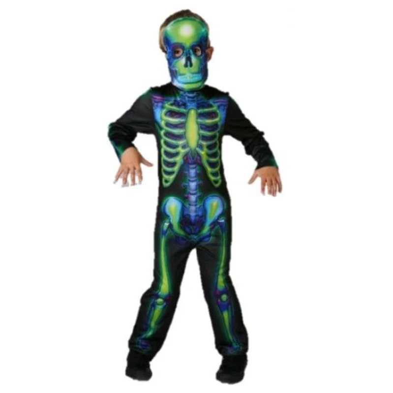 Neon Skeleton Costume Size L