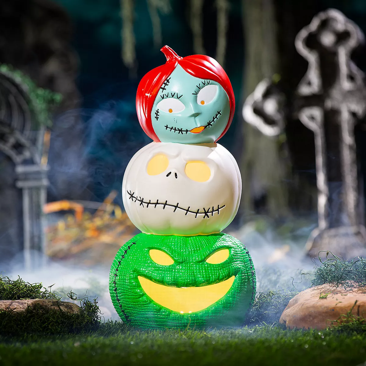 Nightmare Before Christmas Light-Up Jack, Sally & Oogie Boogie Decoration