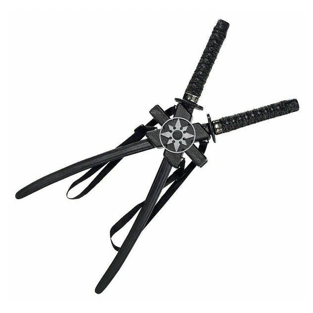 Ninja Double Samurai Swords Plastic Costumes Accessory