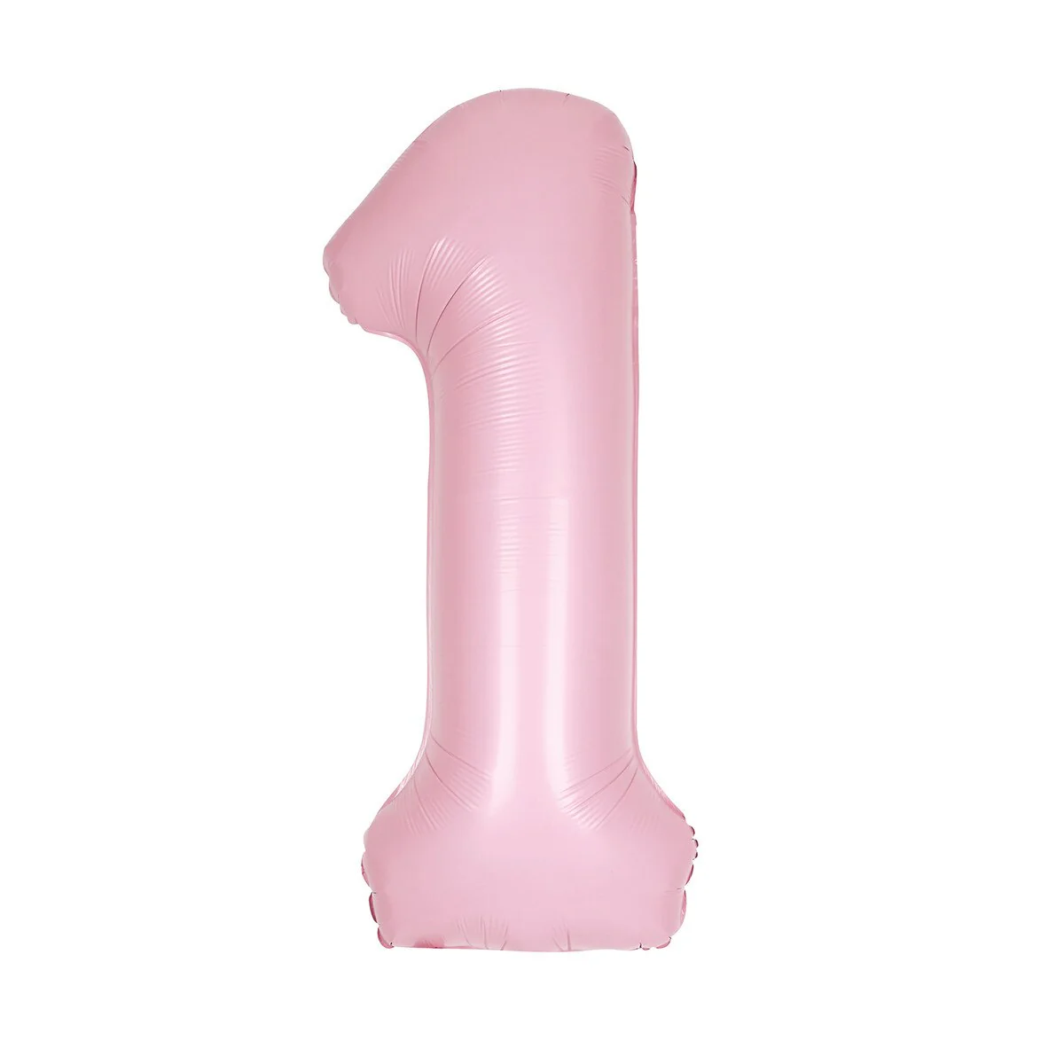 Number 1 Pastel Pink Matte Foil Balloon-86cm