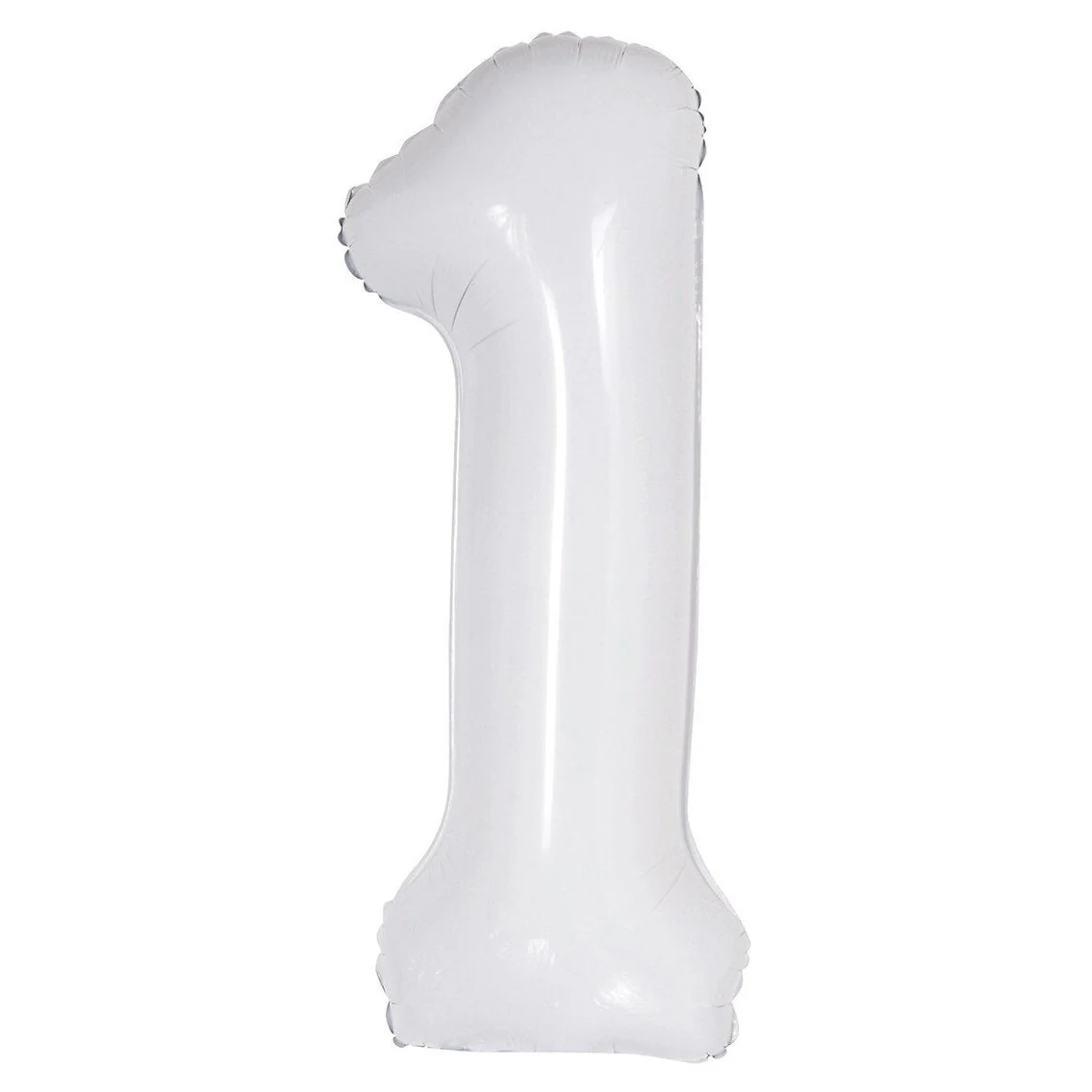 Number 1 White Foil Balloon – 86cm