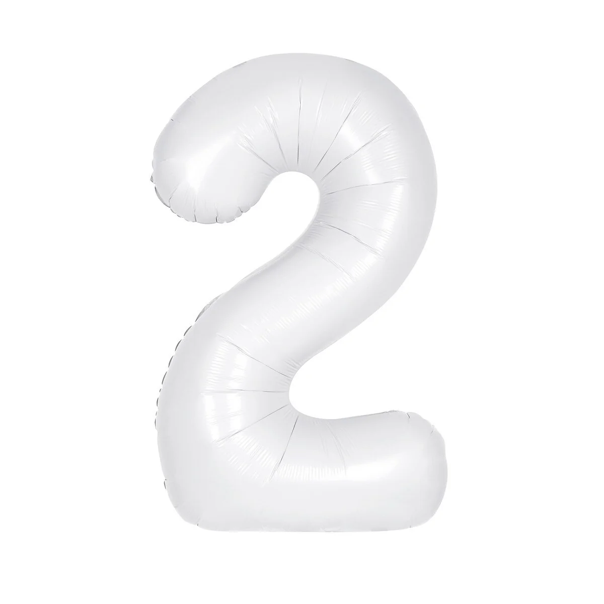 Number 2 White Matte Giant Foil Balloon-86cm