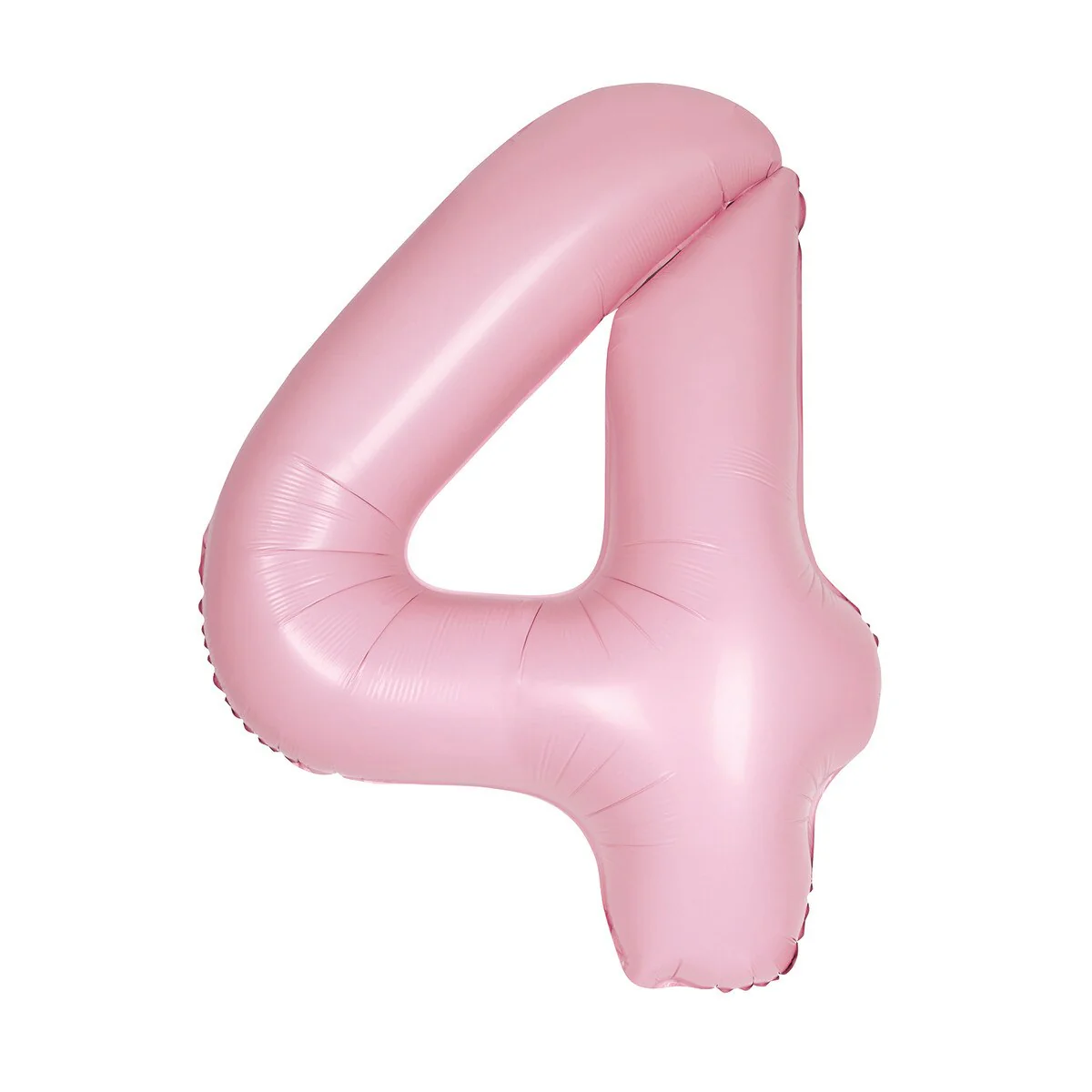 Number 4 Pastel Pink Matte Foil Balloon-86cm