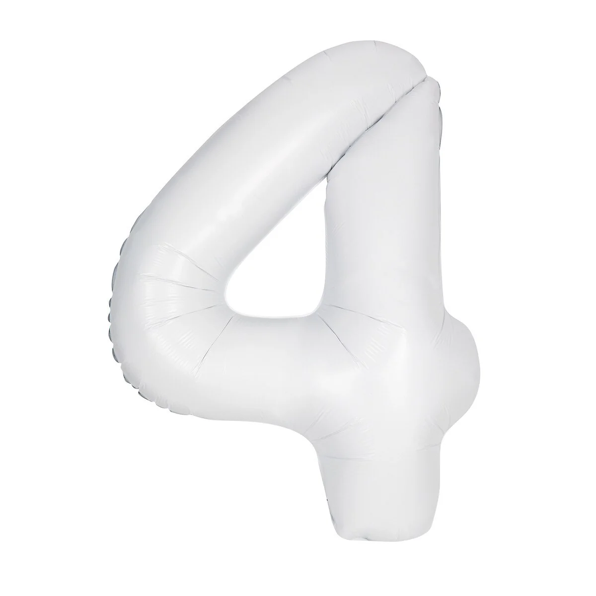 Number 4 White Matte Giant Foil Balloon-86cm