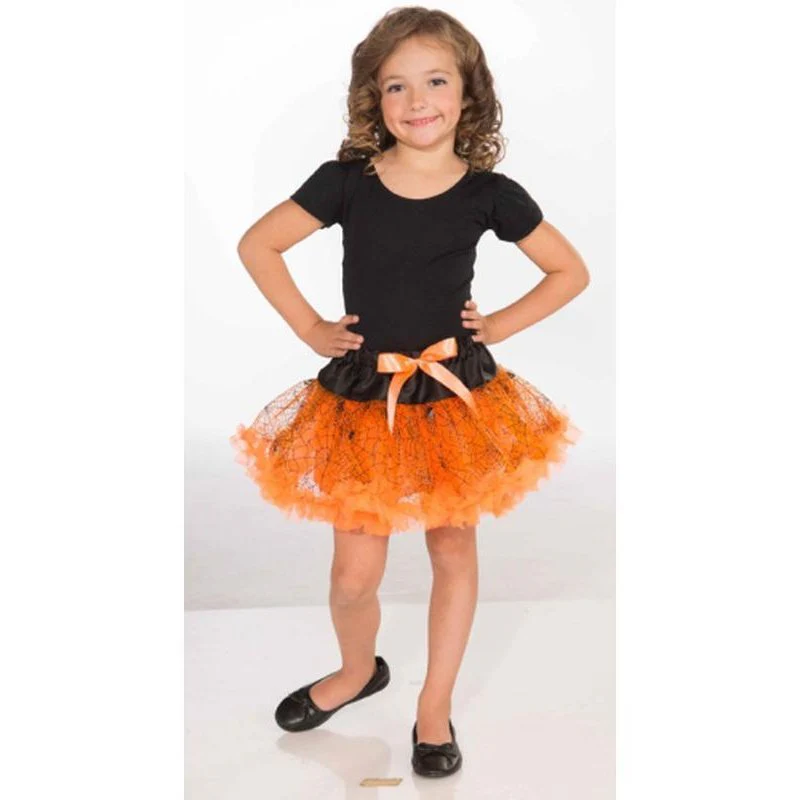 Orange Halloween Tutu Size M