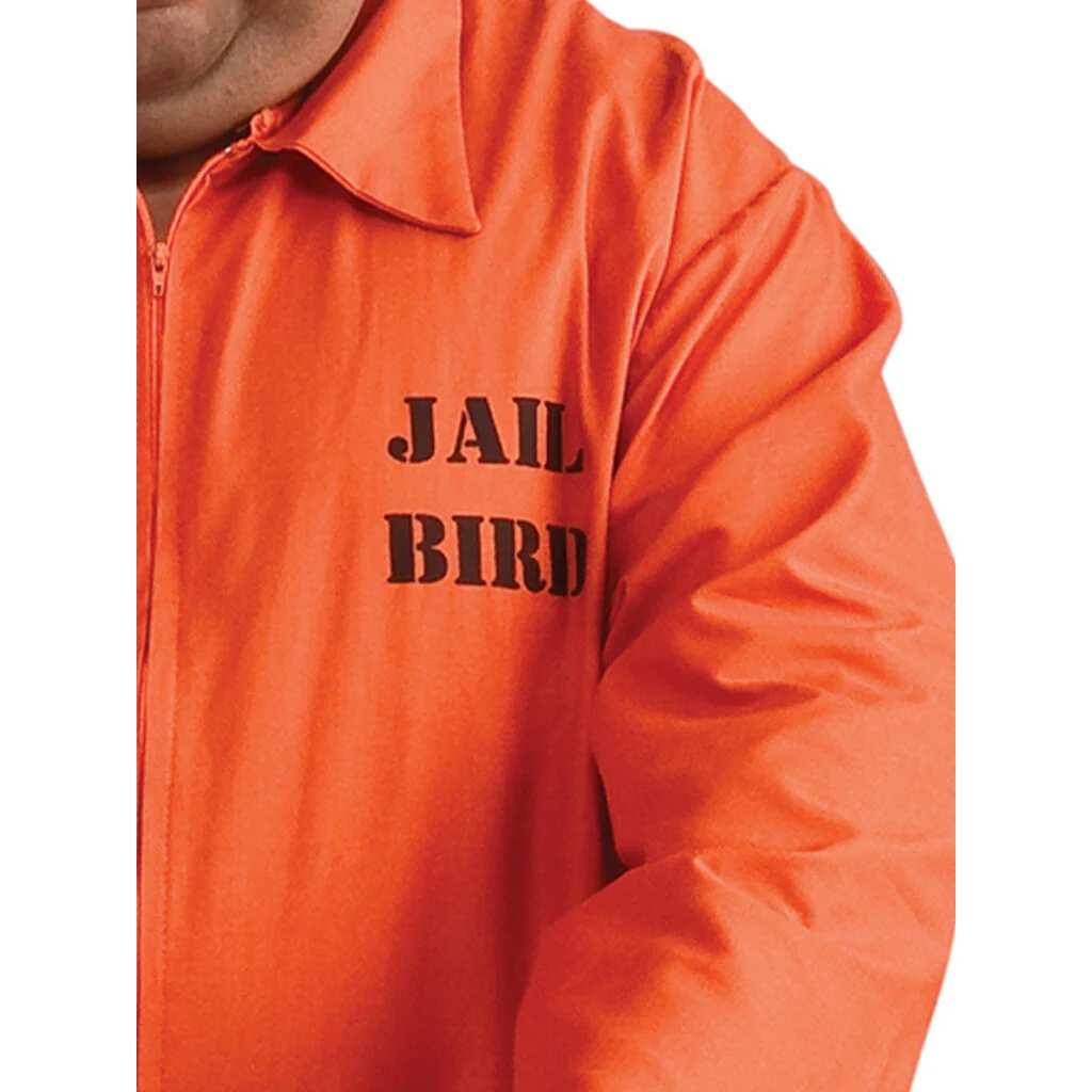 Orange Prisoner Jumpsuit Plus Size Adult Costume - Image 2