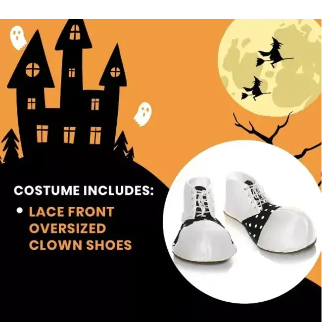Oversized White Clown Shoes, Adult - Image 3