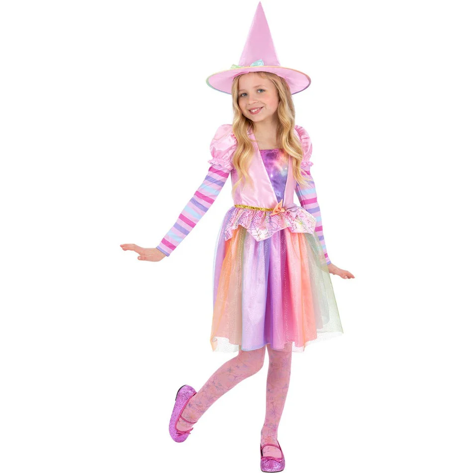 Pastel Rainbow Witch Costume, Child - Image 4