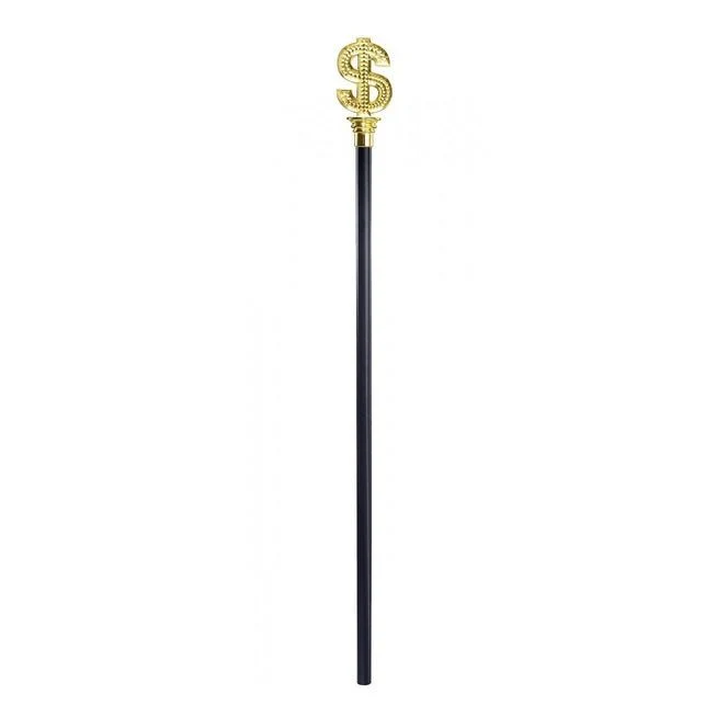 Pimp Cane & Gold Dollar Sign Top