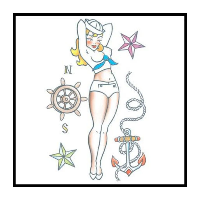 Pin Up – Sailor Girl – Temporary Tattoo