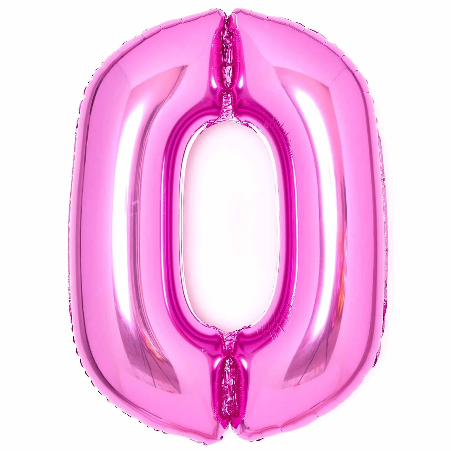Pink  Foil Number 0 Balloon 89cm