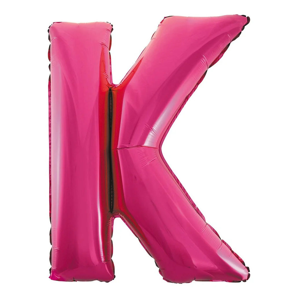 Pink Letter K Foil Balloon-86cm