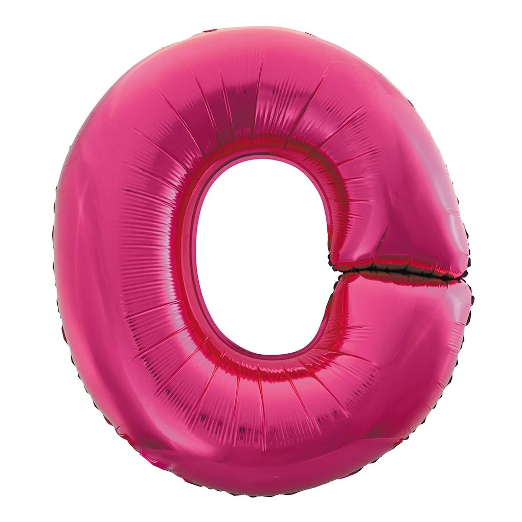 Pink Letter O Foil Balloon-86cm