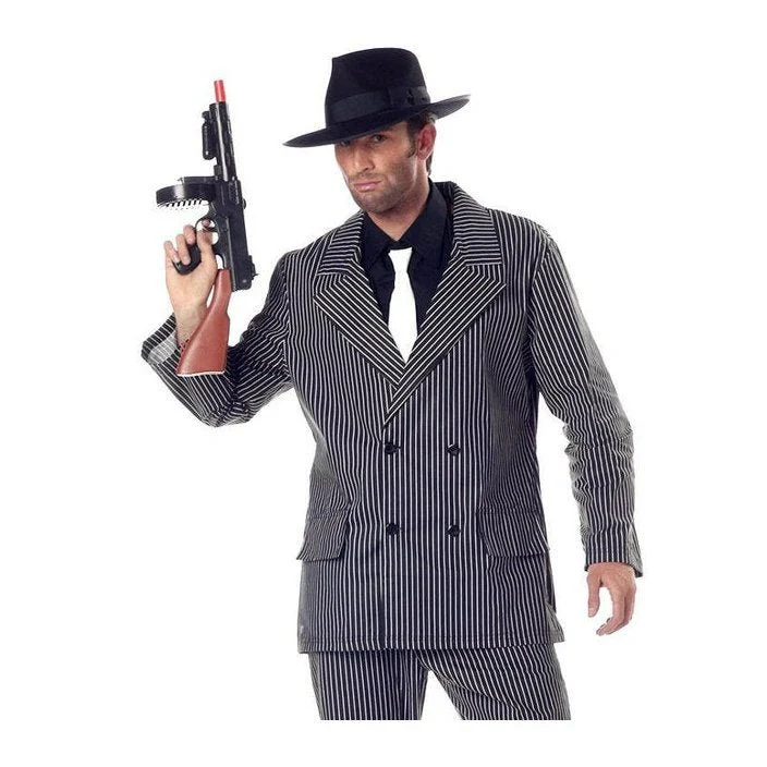 1920's Gangster Pinstripe Men's Costume - Image 2