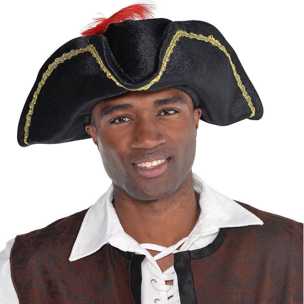Pirate Buccaneer Black Hat - Image 2