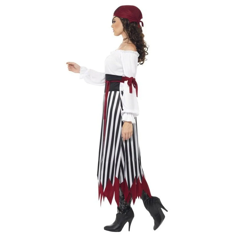 Pirate Lady Costume - Black and White - Image 2