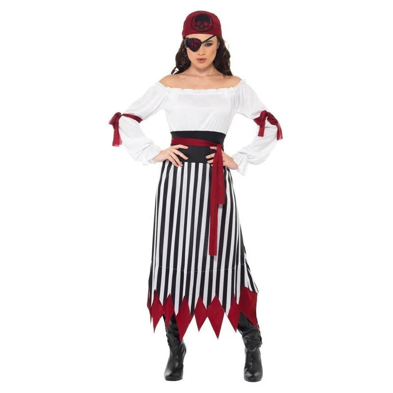 Pirate Lady Costume - Black and White - Image 4