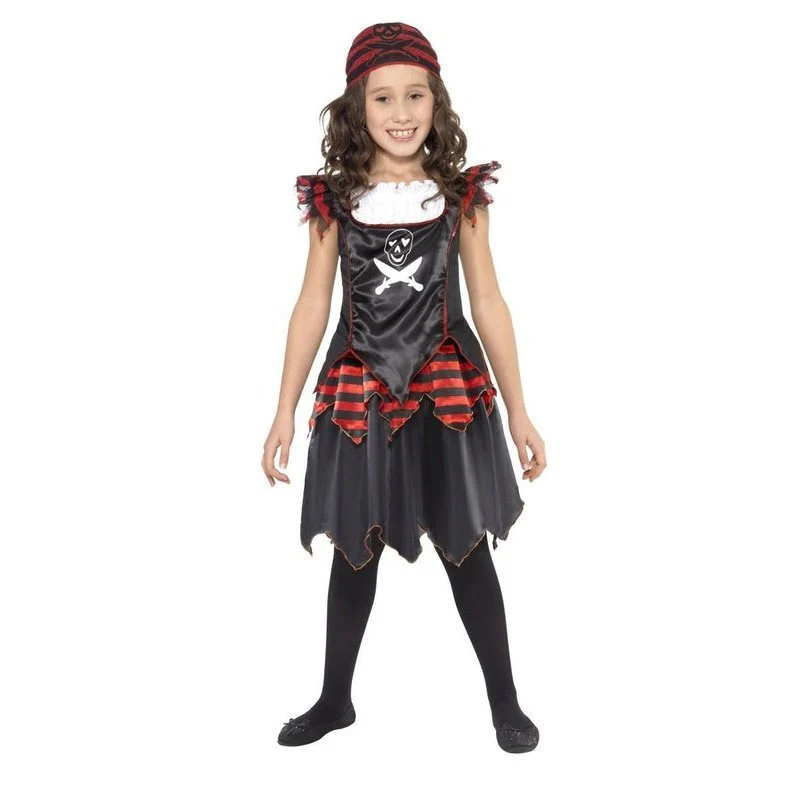 Pirate Skull & Crossbones Girl Costume - Image 2
