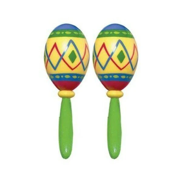 Plastic Colorful Fiesta Maracas Set Of 2
