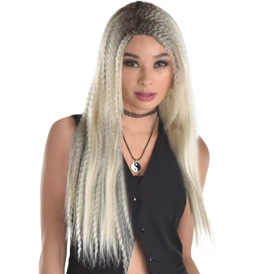 Platinum Blonde Crimped Wig - Image 2