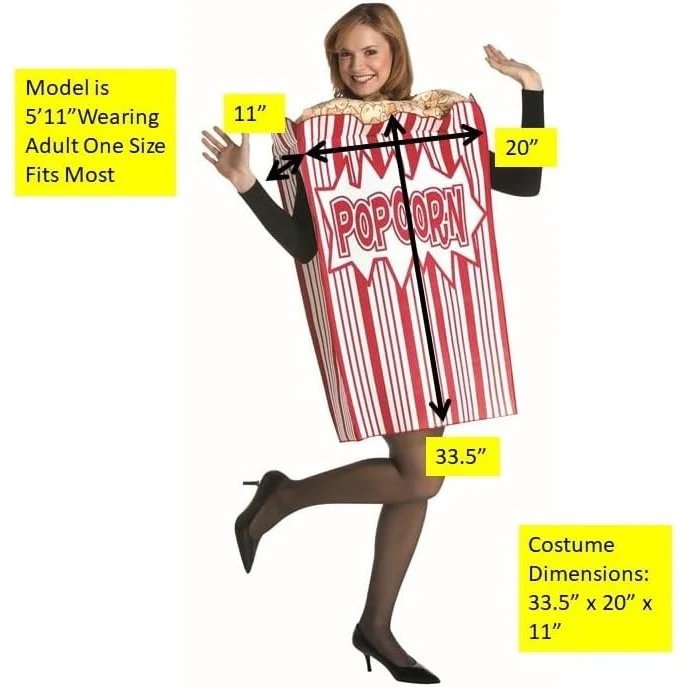 Popcorn Box Adult Costume - Image 2