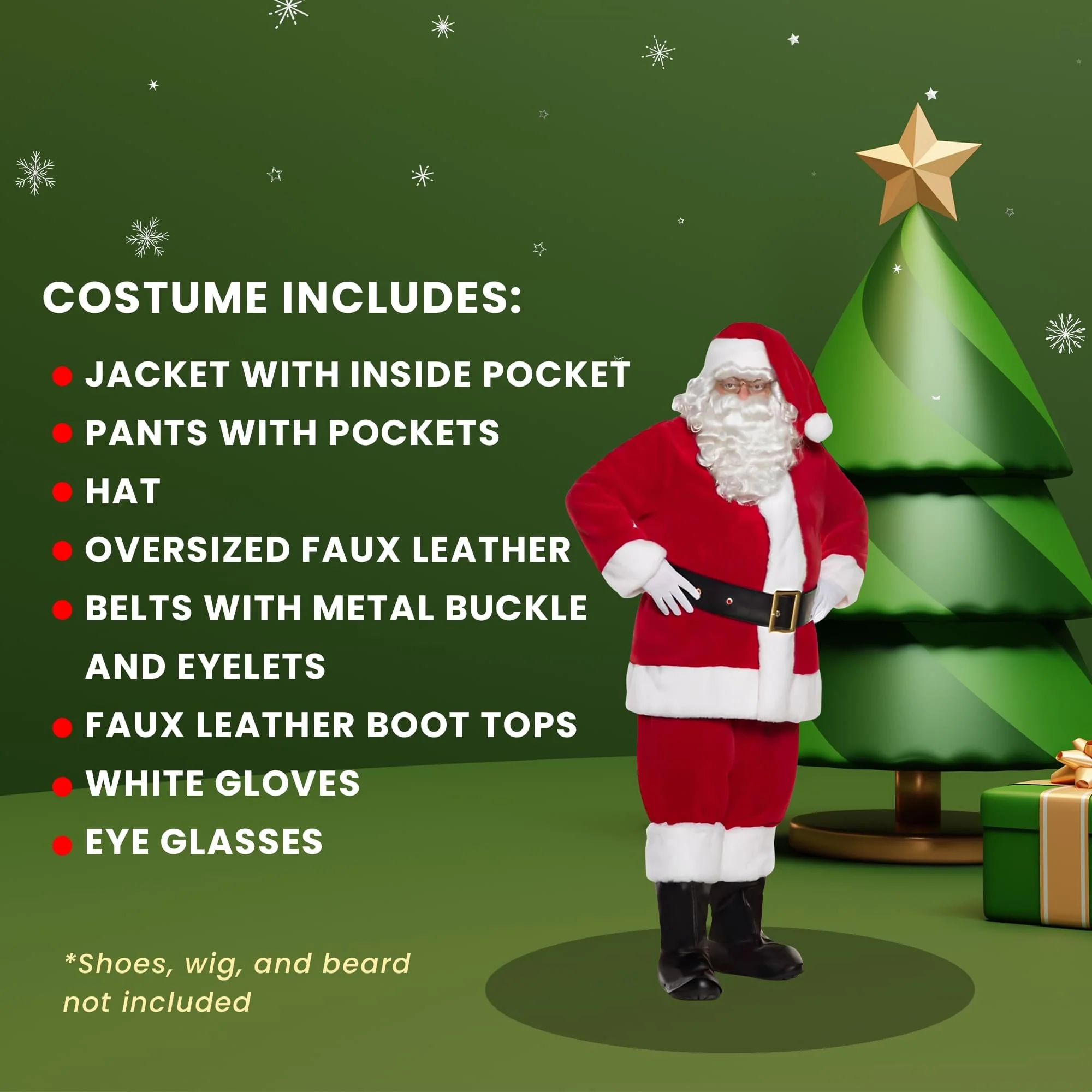 Premiere Plush Santa Suit Adult Costume - Image 3