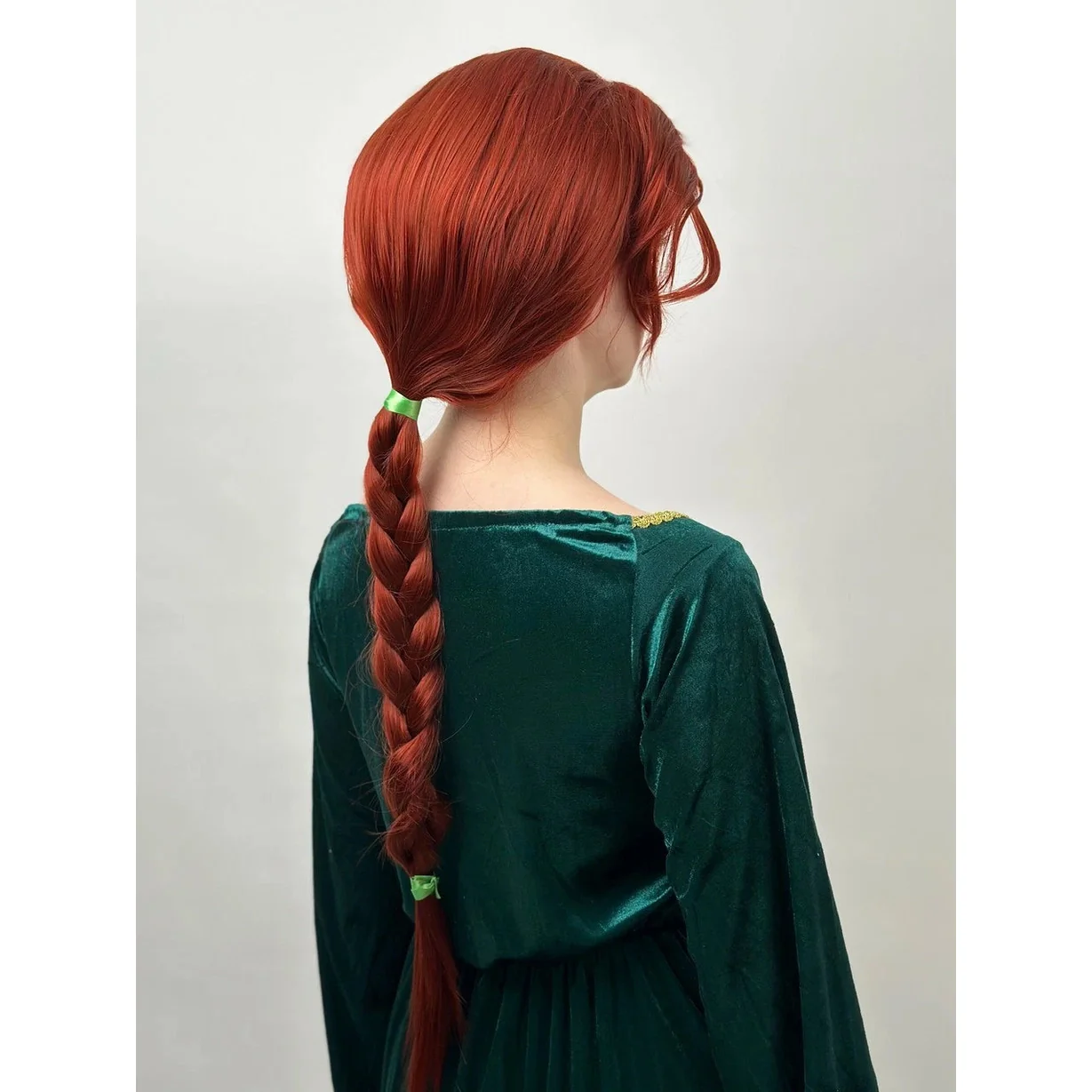 Princess Fiona Wig – Long Red Braided Costume Wig - Image 2