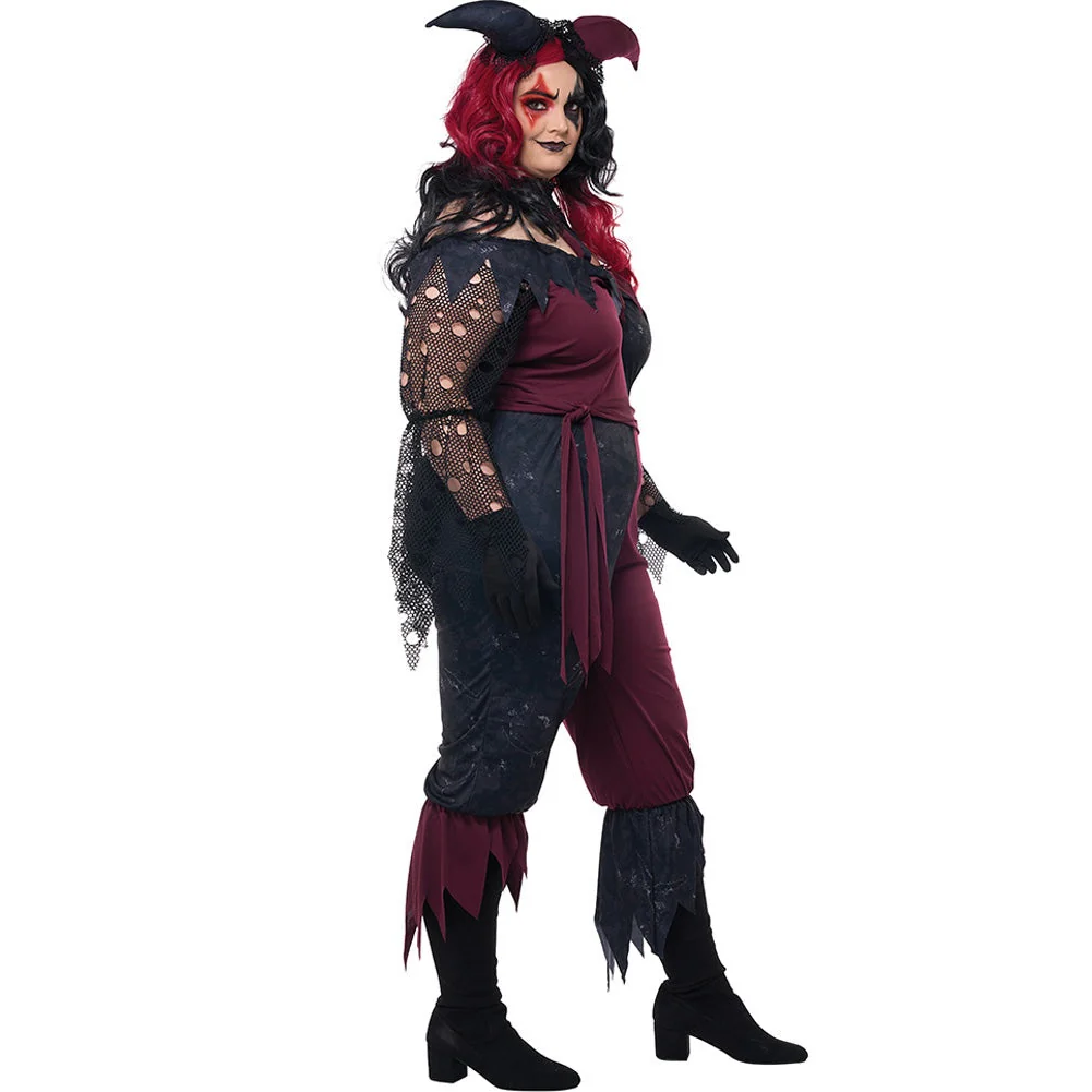 Psycho Jester Plus Size Women Costume - Image 3